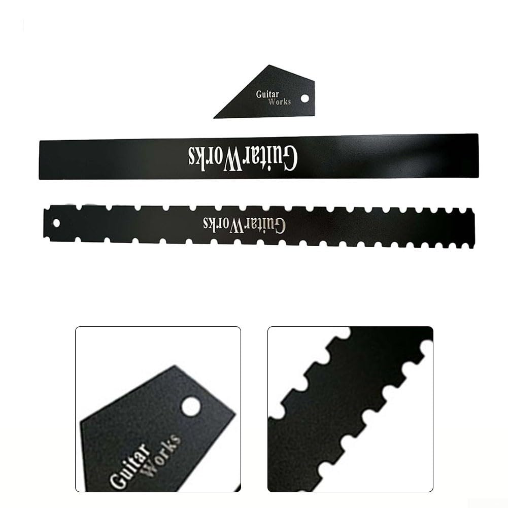 Kit de règle de réparation de guitare, 4 pièces, kit d'outils luthier pour manche de guitare, bord droit, jeu de règles de nivellement des cordes pour luthier de guitare Kit de règle de réparation de guitare, 4 pièces, kit d'outils luthier pour manche de guitare, bord droit, jeu de règles de nivellement des cordes pour luthier de guitare