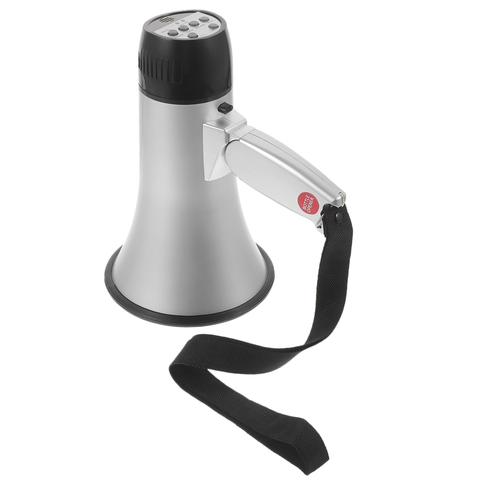 Happyyami Megafono Secondi Comunicazione Volume Potente e Portatile a 25w Materiale Chiara ABS Resistente, per Registrazione Fino 240 Feste e Manifestazioni Sportive