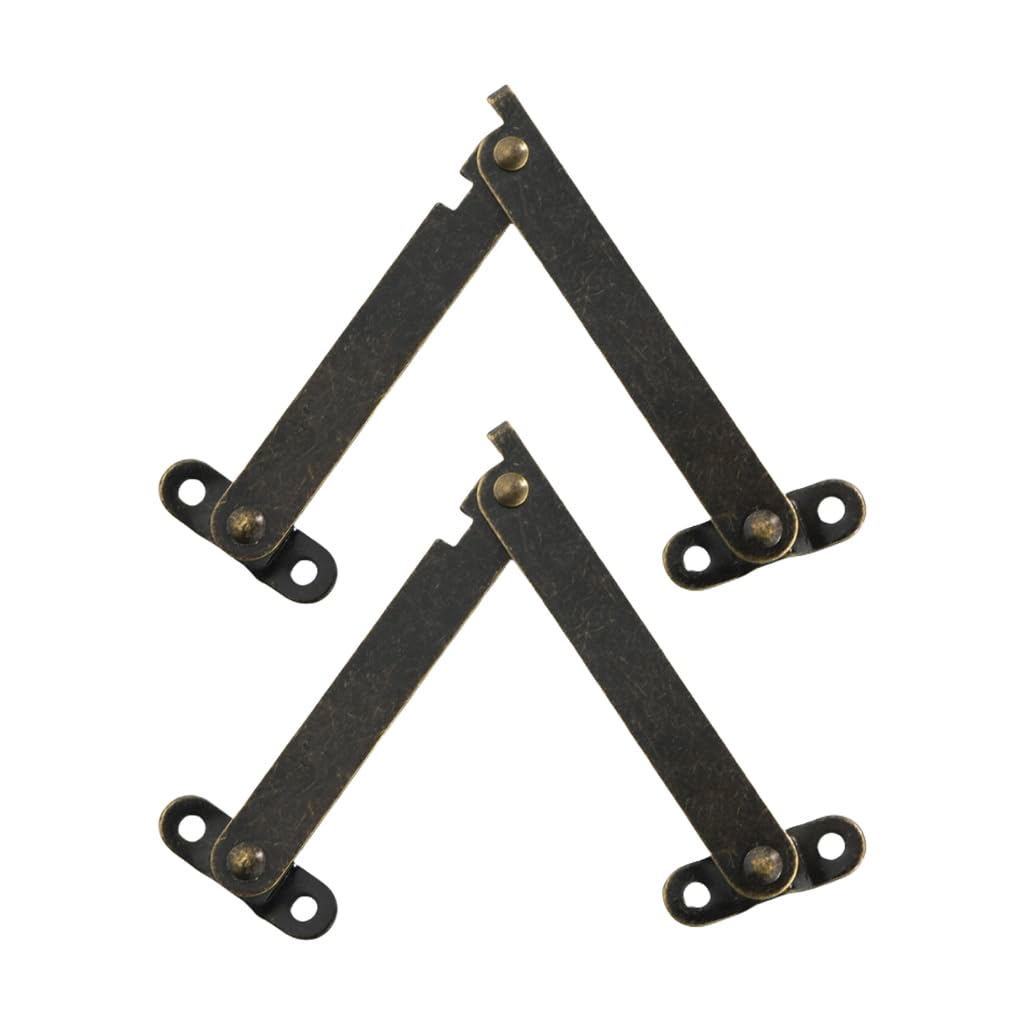 sodeber 2Pcs Lid Folding Hinge Replacement Lift Up Stay For Cabinet Wood Box Closet Wardrobe