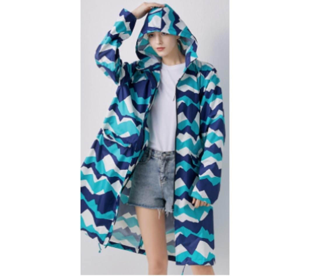 Poncho Antipioggia Giacca A Vento Sottile Allentata Impermeabile Tinta Unita Viaggio All'aperto Adulto Maschio E Femmina Mantella Antipioggia(D,XXL)