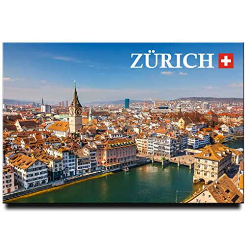 Imán decorativo Zurich para refrigerador 2x3 pulgadas miniatura 1