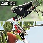 Altdorff Cut and Hold Pruner Set, Lightweight 32-Inch Long Reach Pruner One-Handed Operation, Hold Long Reach Cut Rotating, 8.3" Hand Pruner for Branch Pruning, Fruit Picking, Prickly Plants & Roses