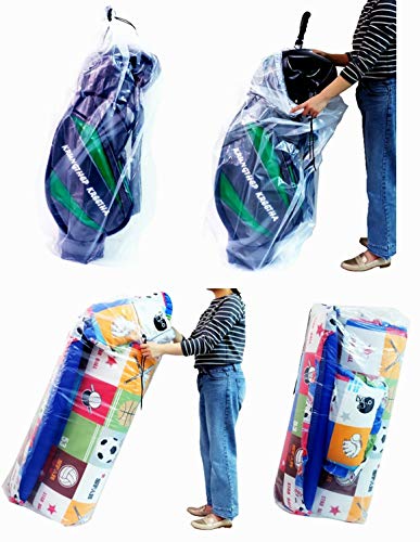 Big Plastic Bags Multi-Purpose Drawstring Bag Set Dust Cover For Keeping Golf's Bag