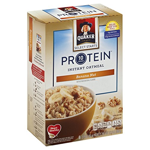 Image of Quaker, Protein Instant Oatmeal, Banana Nut, 12.9 Oz, (Pack of 36)