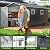 DAUSOLA 8x12 FT Outdoor Storage Shed, Metal Garden Tool Shed with Updated Frame Structure, Lockable Doors and Windows, Ideal for Backyard Garden Patio Lawn, Grey
