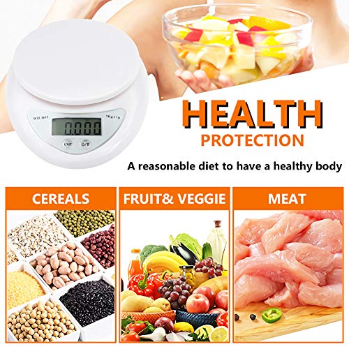 image for Roveinsia Food Scale, 11lb Digital Kitchen Scale Weight Grams and oz f