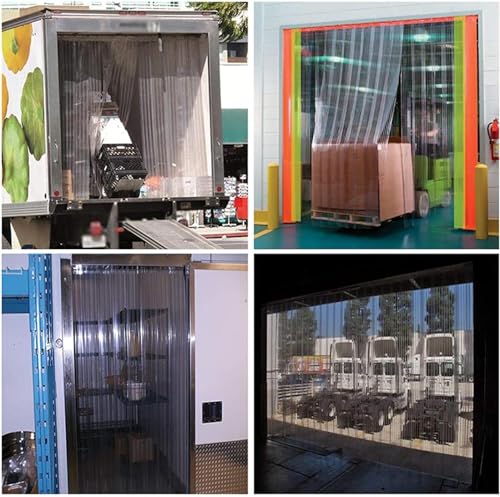 Cortina de puerta de PVC transparente de 2.0m para aislar frío 3