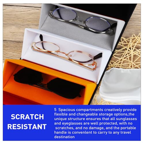 Image of Travel Sunglasses Organizer, Sunglasses Travel Case for Multiple Pairs, Multiple Glasses Travel Case for Women, Men