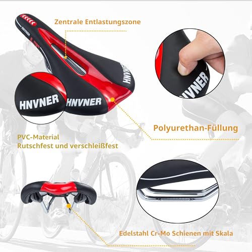 HNVNER Fahrradsattel,Komfortabler Cityrad Sattel Hohl Ergonomisch Fahrradsitz für...