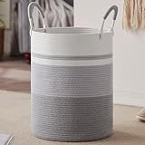 SIXDOVE Laundry Hamper, Large Woven Rope Laundry Basket with Handles, Decorative Storage Basket for