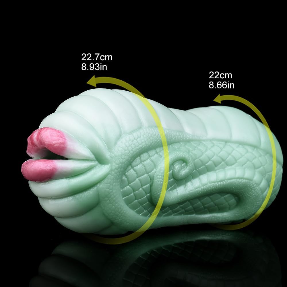 6.1" Animal Pocket Pussy Snake Male Masturbators, Pocket Pussy Liquid Silicone Men Masturbator Toy, Silicone Monster Male Masturbation Men Masturbator Sucking Penis Excercise Toy Stroker