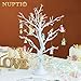 Nuptio White Christmas Tree Branch Artificial 22.8 inch Tall Manzanita Tree Centerpiece Wedding Centerpieces for Tables, Decorative Ornament Display Tree Branches for Decoration Weddings (1 Pc)