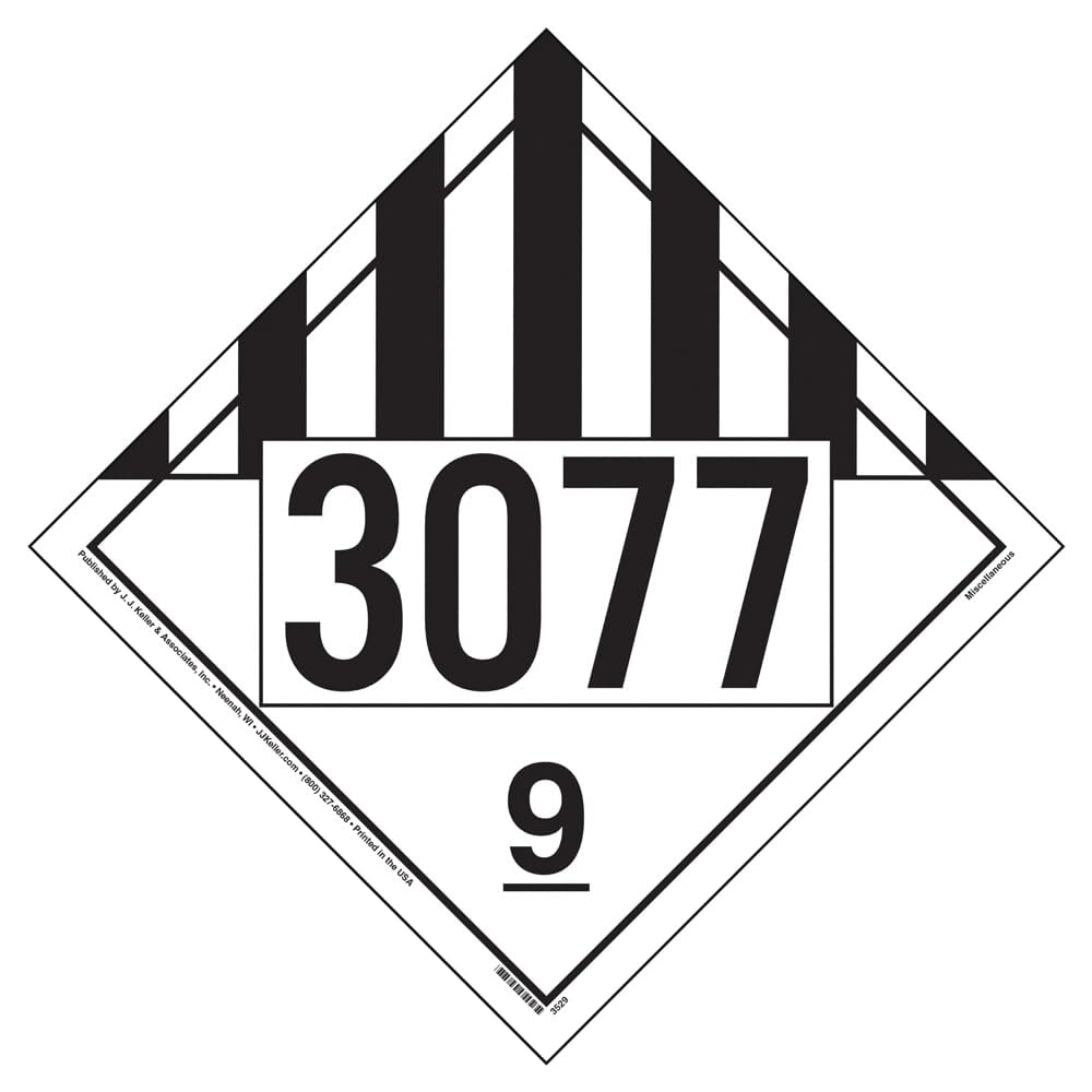 Amazon.com: J. J. Keller 3077 Placard, Class 9 Miscellaneous