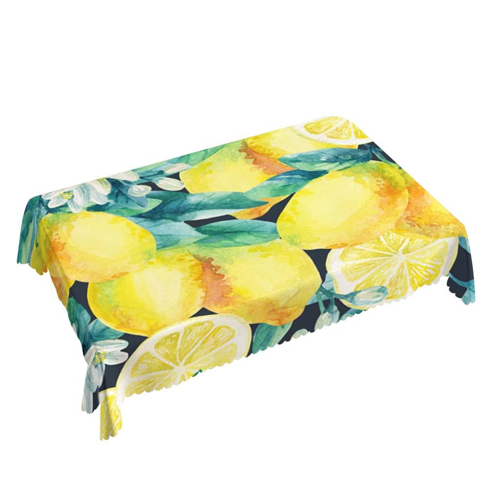 Walmsco Tablecloth Yellow Lemon Watercolor Decor For Dining Room Kitchen Rectangular Table Cover 132 * 178cm - Image 2