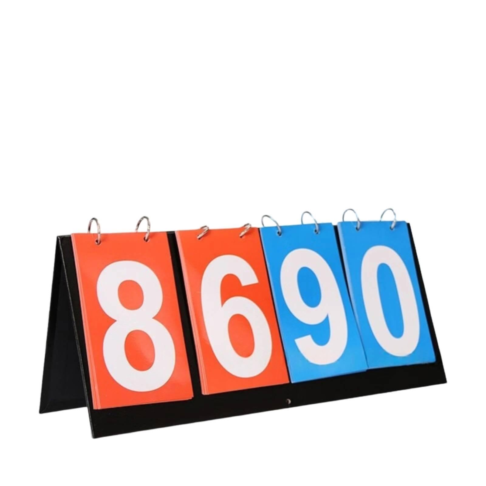 Flip Scoreboard 4-Digit Tabletop Scoreboard Foldable Tabletop Score Score Turner for Referees, Teachers, Racket Sport Pong, Table Tennis, School Games-image-12