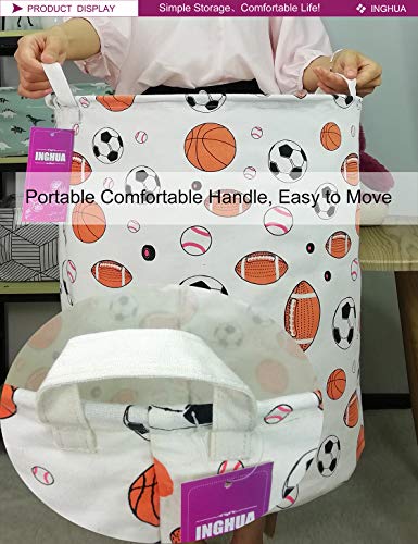 Image of Ball game Fabric Storage Bin Nursery Organizer Basket(Ball game)