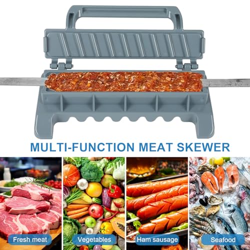 Kebab Maker Presse Spieße, Aktualisiertes Einfache Kebab Maker Presse Kebab, Tragbare Kabob Grillspieße, Wiederverwendbare Manuelle Kabob, Manueller Kabob Maker, Kabob Maker für Grillpartys – Bild 6