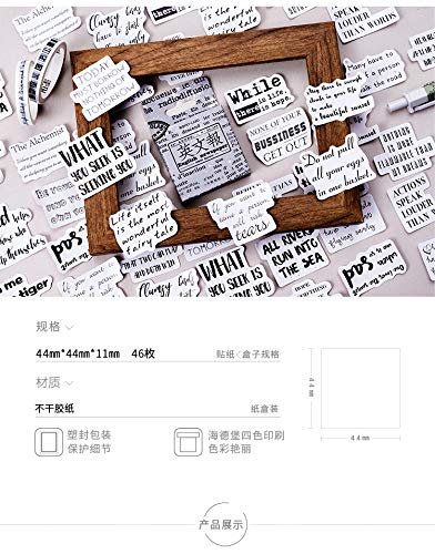 Amazon.co.jp: 英字新聞 英語 英文字 ステッカー 92枚 シール 英文字 