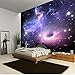 Produktbild BIZHIGE Ktv Bar Große Wandbild Tapete Universum Sterne Galaxie Decke Cool 3D Stereoskopische Tapete Hintergrund-400 × 250Cm