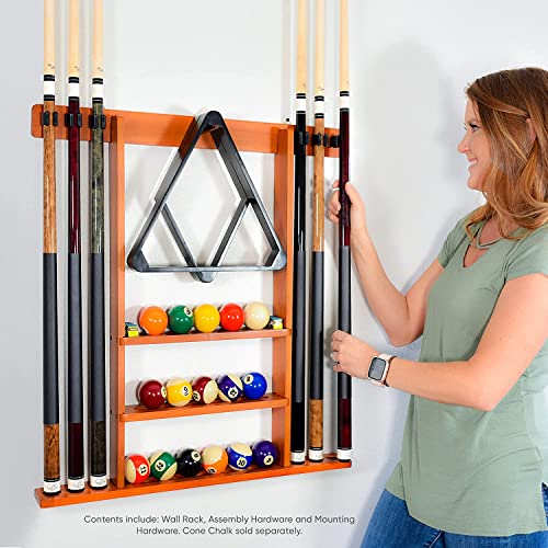 Organisateurs compacts d'accessoires de table de billard mural marron - 3