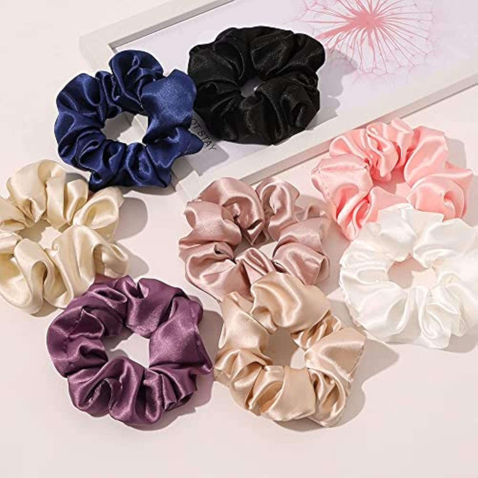 Stylish Scrunchies for Women, 12 Different Colours
