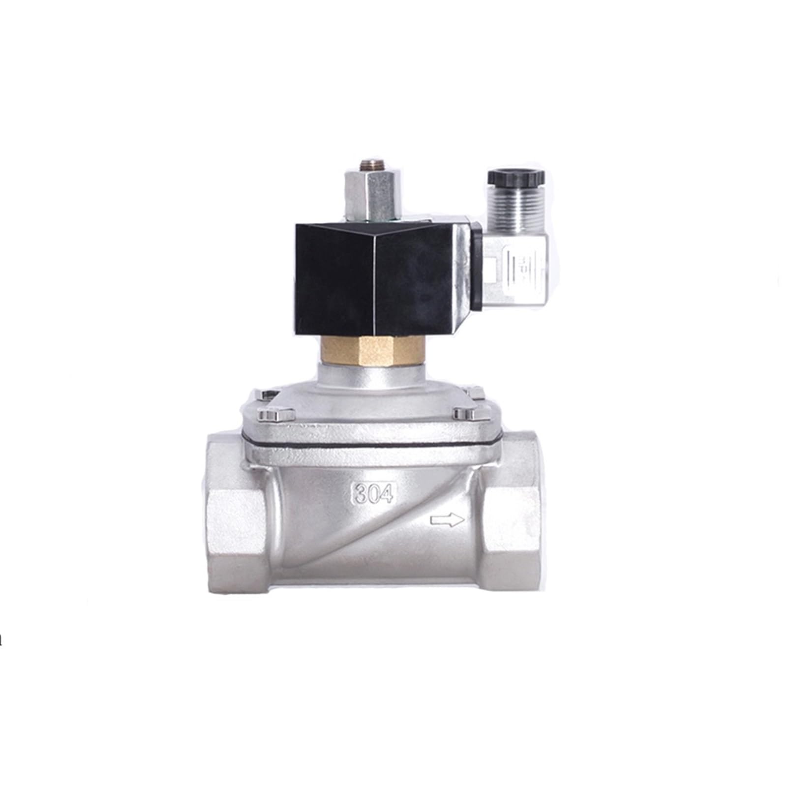 Huuoqiwy 2 Inch Solenoid Valve Normally Open 20V 12V 30V Stainless Steel Dn50 Pneumatic Solenoid Valve(Npt-4Vac)