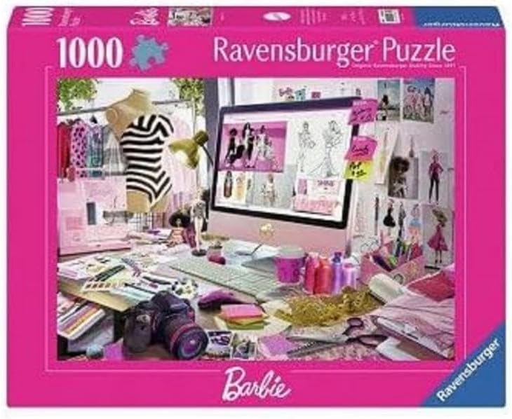 Ravensburger - Adult jigsaw puzzle - 1000 piece jigsaw puzzle - Fashion/Barbie icon - Adults and children from 14 years old - High quality puzzle - Barbie doll - 12000638