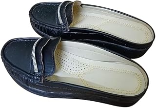 البراعم حذاء باليه مسطح بكعب عريض 3 سم مع خياطة سرج مصنوعة يدويا مع شريط ماسي للنساء