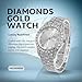 Halukakah Diamonds Watch Iced Out for Boy Teens - Platinum Plated - 42mm Round Dial - 8