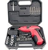 Destornillador atornillador inalambrico bateria recargable 44 puntas 4,8V DC