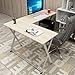 DlandHome L Mesa Escritorio de la computadora 120cm+110cm, Ordenador Portátil para PC...