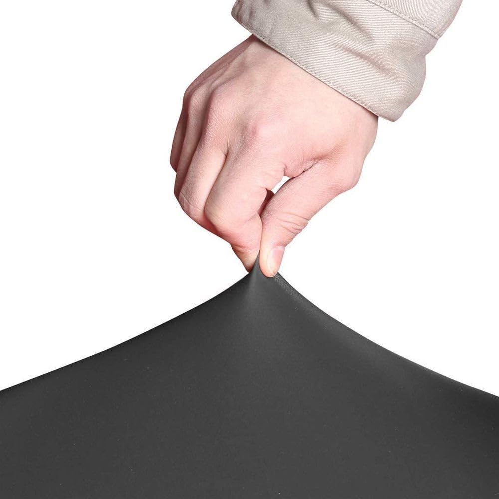 IsolaY 1 Uds. Mantel Redondo elástico para Mesa, Mantel de Tela para Catering, Cubierta de Mesa Ajustada con Borde elástico, Gris, 100CM