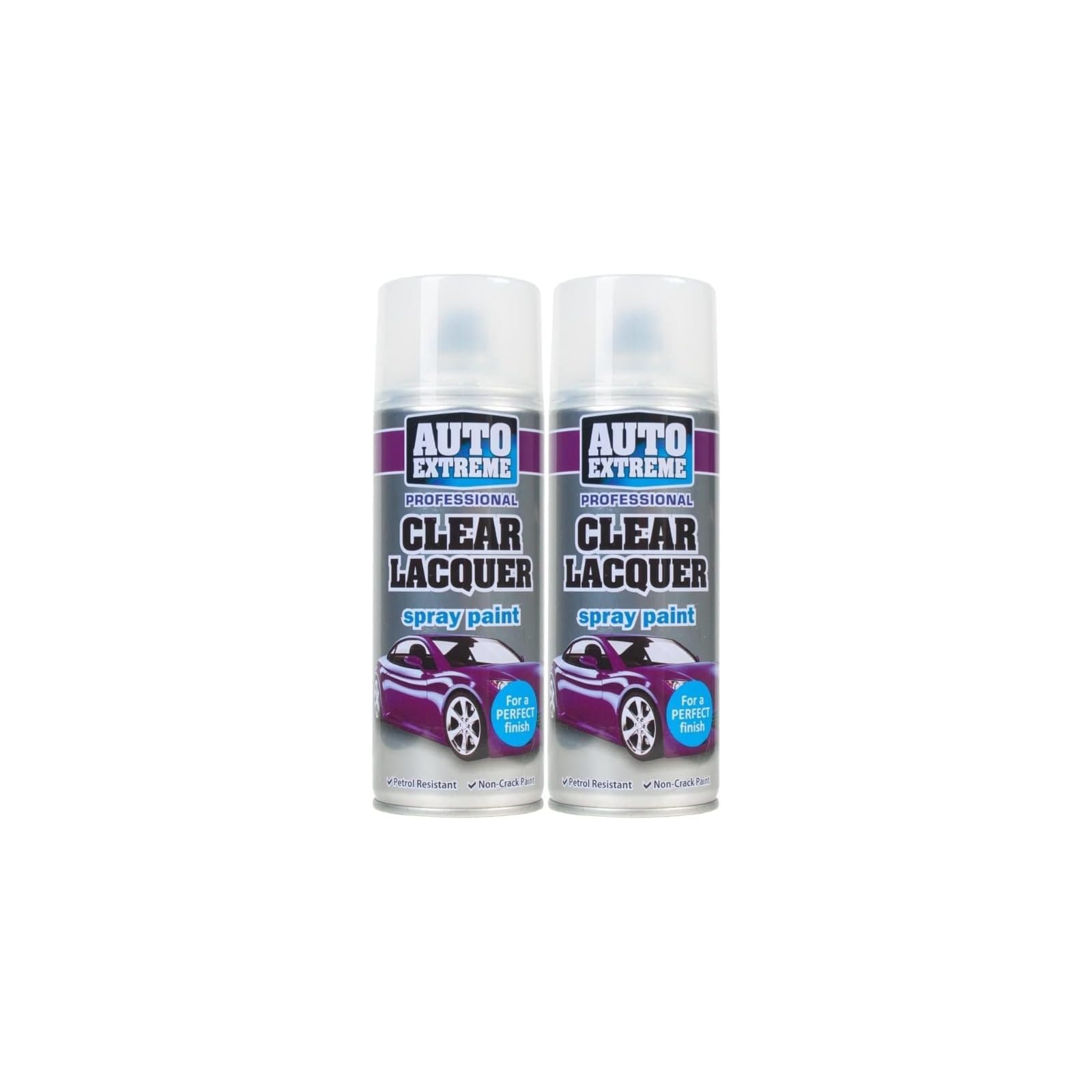 PNJB Clear Lacquer Gloss Finish Spray Paint, Non-Cracking, Quick-Drying Formula, Long-Lasting, Flexible Coating, Delivers Smooth, Consistent Coverage, 400ml, (2 Pcs)