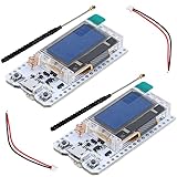 Recibirás 2 placas oled esp32 lora de 868 MHz, 2 antenas lora de 868 mhz y 2 cables de 1,25 mm.