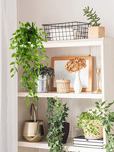 Eltnegsa Fake Hanging Plants 3 Pack Artificial Hanging Plants Potted Greenery Faux Eucalyptus Vine Mandala Vine Pea Pod For Home Room Wall Office Shelf Indoor Outdoor Decor #TOP6
