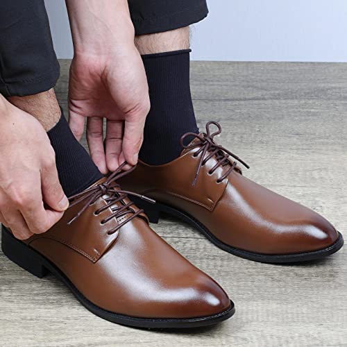 Image of Handshop 3 Pairs Dress Shoe Laces | 3 /32 inch Thin Round Waxed Shoelaces | Polished waxed sheen, tightly woven cotton, secure tie, for oxfords, derbies and chukka boots, 23 inch-63 inch sizes and 15 colors