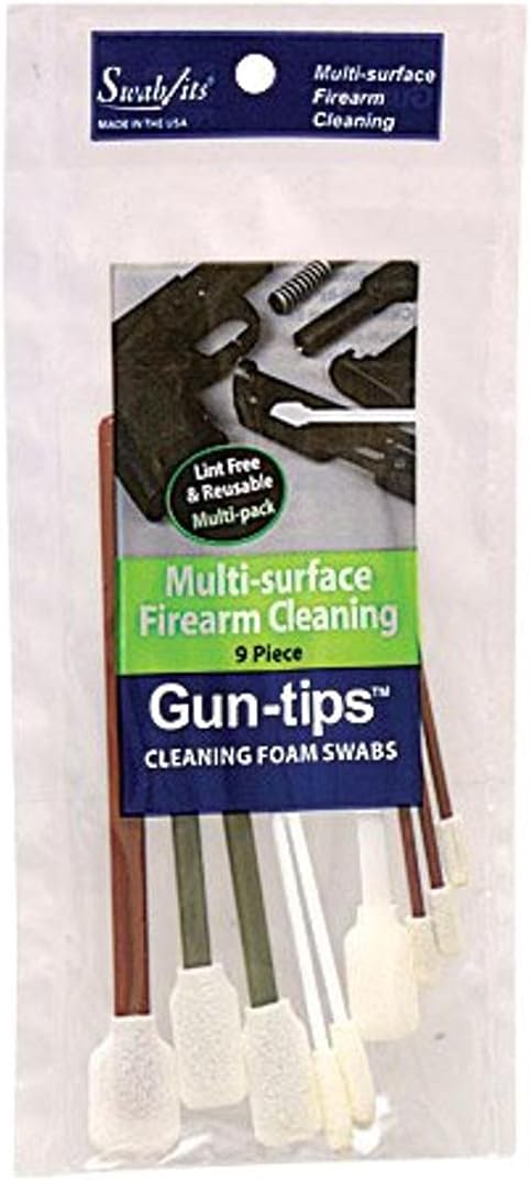 9Piece Gun Cleaning Foam Swab Kit of Gun-Tips