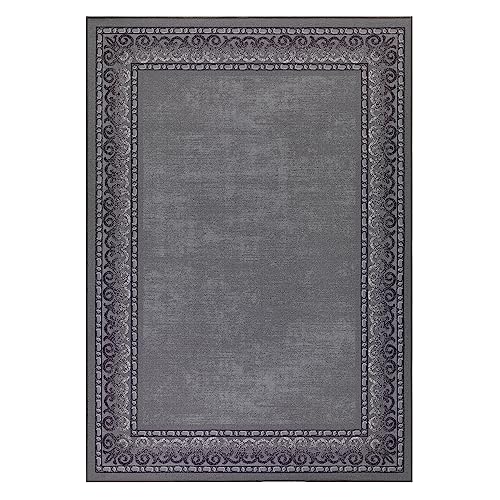 Alfombra ancha de polipropileno 7'10"x10' gris miniatura 4