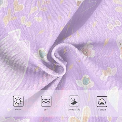 Toddler Underwear Custom 2t Cotton Girl Panties Cute Pattern Undies Kids Briefs Elegant Swans Purple3