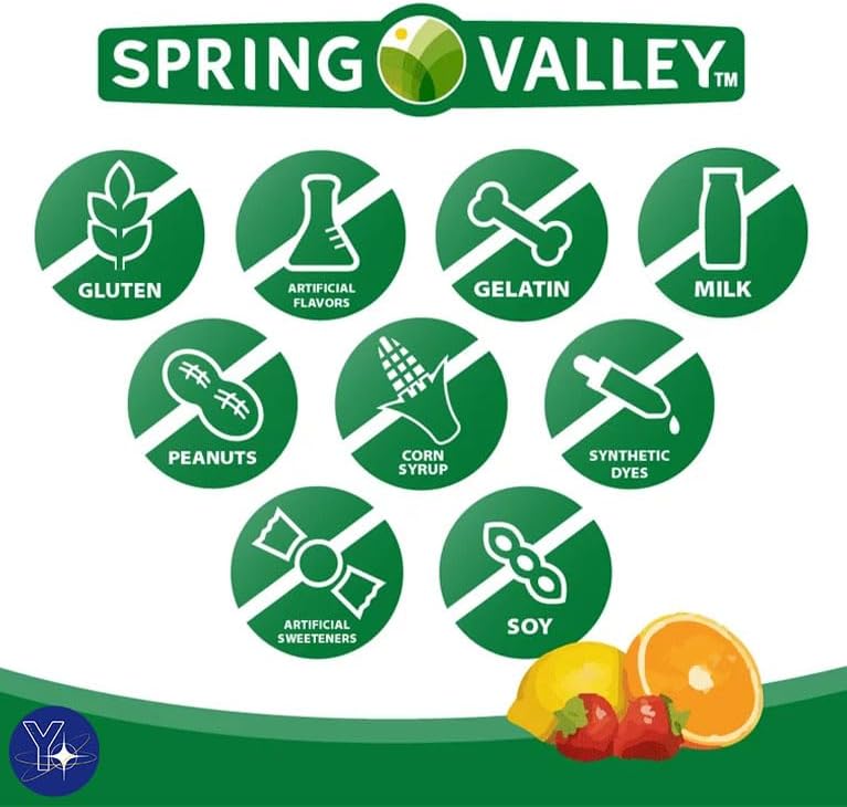 Miniatura 3 de Gomitas de suplemento de fibra para salud digestiva Spring Valley, naranja limón fresa, 150 unidades y marcapáginas de regalo YOLOMOLO