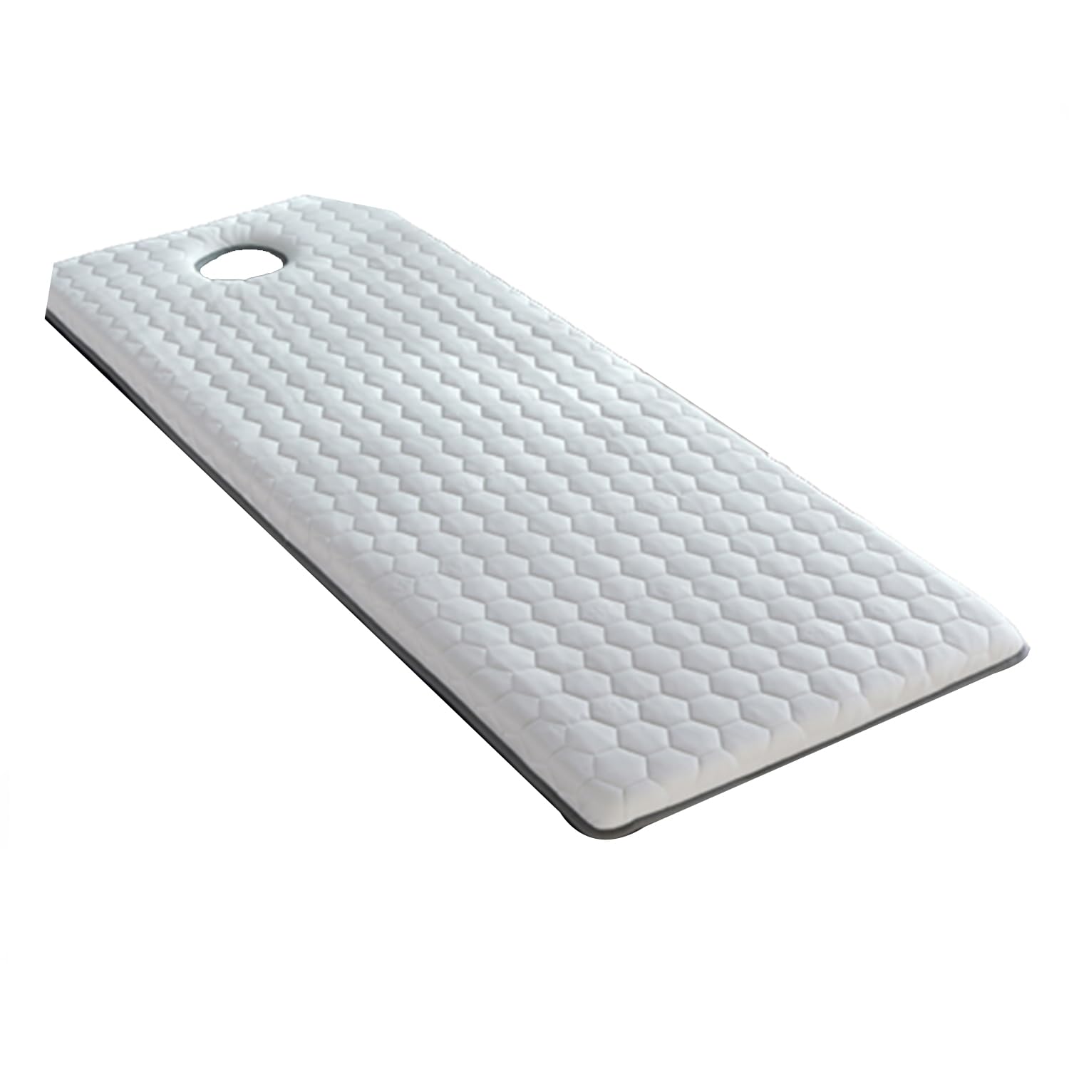 LXJDDLD Beauty Salon Bed Mattress with Breath Hole, Massage Table Lash Bed Topper Memory Foam,Trapezoidal Head Spa Mattress Pad,White,60x180cm 2cm