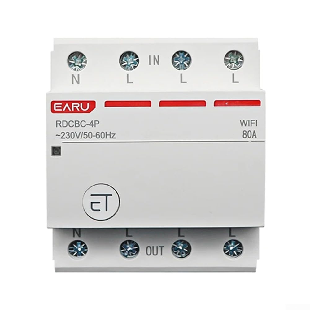 Interruttori automatici domestici Smart WiFi Switch 3P+N, controllo vocale, timer on/off, guida DIN da 18 mm, telecomando tramite EweLink(63A)
