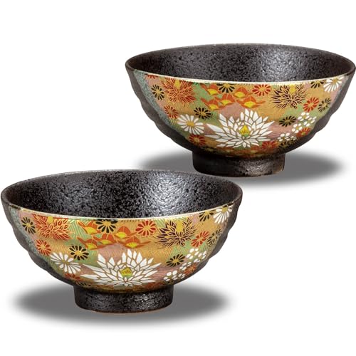 和座の蔵 夫婦茶碗 おしゃれ 食器 九谷焼 ペア ご飯茶碗 金花詰 陶器 高級 ブランド 和食器 結婚記念日 結婚祝い プレゼント