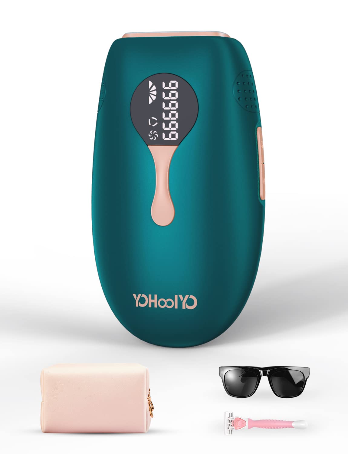 YOHOOLYO  Epilator with Pulse Light, IPL Epilator, Semi-Definitely 999,999 Flashes for Body, Face, Armpits, and Sensitive Zones