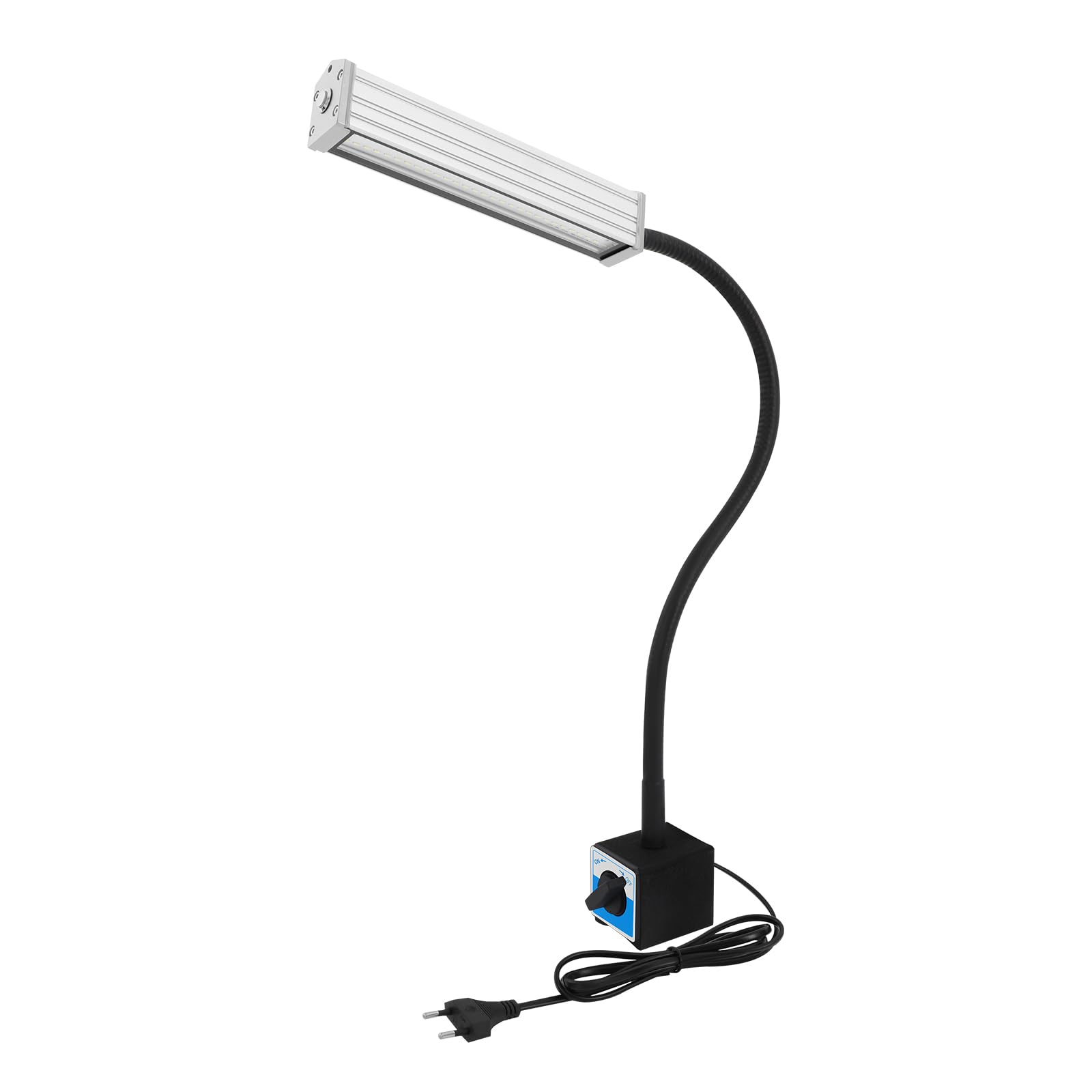 Lampa robocza LED, 10 W, 60 diod LED, lampa warsztatowa, klasa wodoszczelności IP67, lampa magnetyczna DC, lampa maszynowa 360°, dowolne zginanie, przemysłowa lampa stołowa, maszyna do szycia, lampa