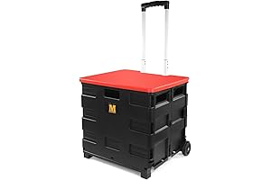 MaxWorks Portable Collapsible Utility Cart with Wheels