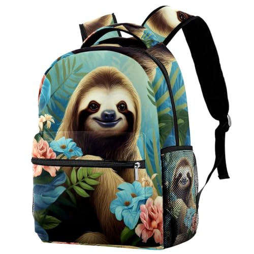 Sac à dos pour enfants Happy Sloth grand sac d'école et de livres pour adolescents
