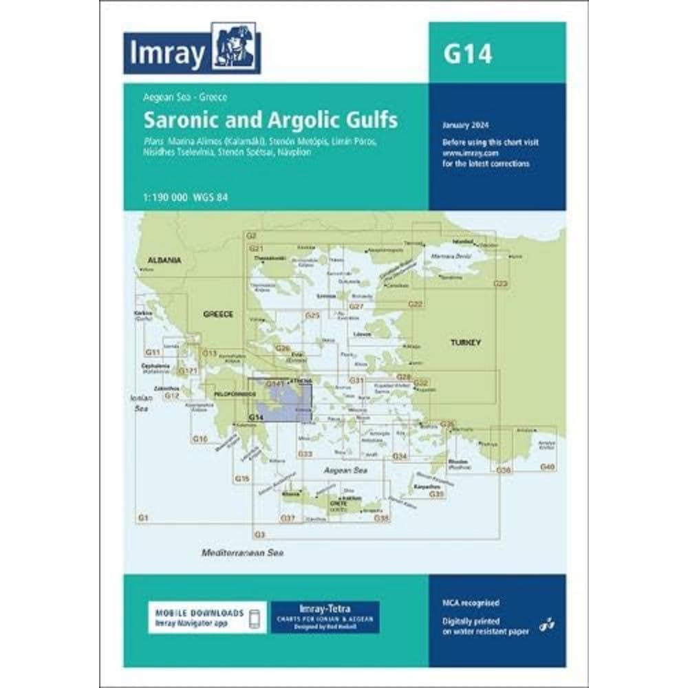 Imray Chart G14 : Saronic and Argolic Gulfs : 14