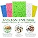 AIRNEX Compressed Cellulose Sponges - 16 Pack Natural Pop Up Dish Sponge for Kitchen - Compostable Plant-Based Cleaning Sponges Bulk – Non Scratch Natural Sponge for Dishes & Household Cleaning