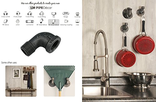 Ldr Pipe Décor Industrial Steel Grey ½-Inch 90° Street Elbow Fitting (2-Pack) #TOP1